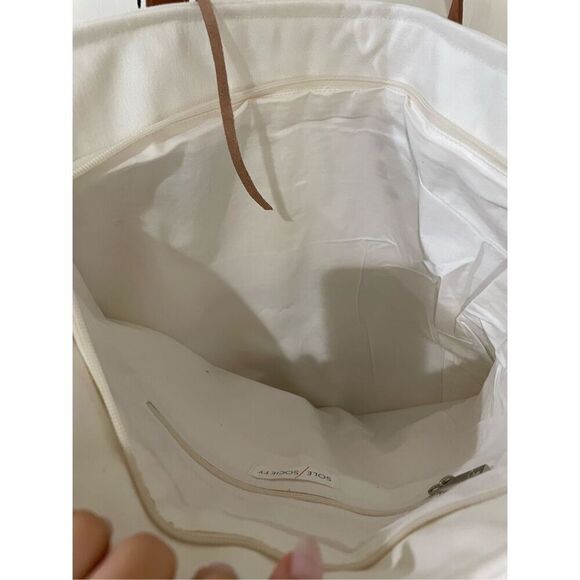 NWT Sole Society Embroidered Vertical Canvas Bag - Picture 9 of 11